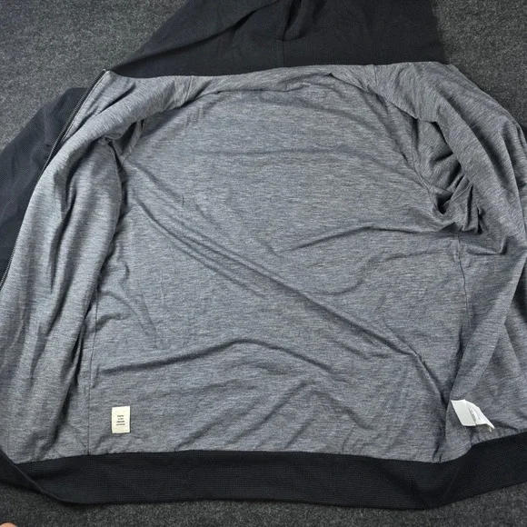 Vuori Men's Black Waffle Zip Hoodie 2.0 Performance Athleisure Wear V259 Size S - Picture 3 of 14